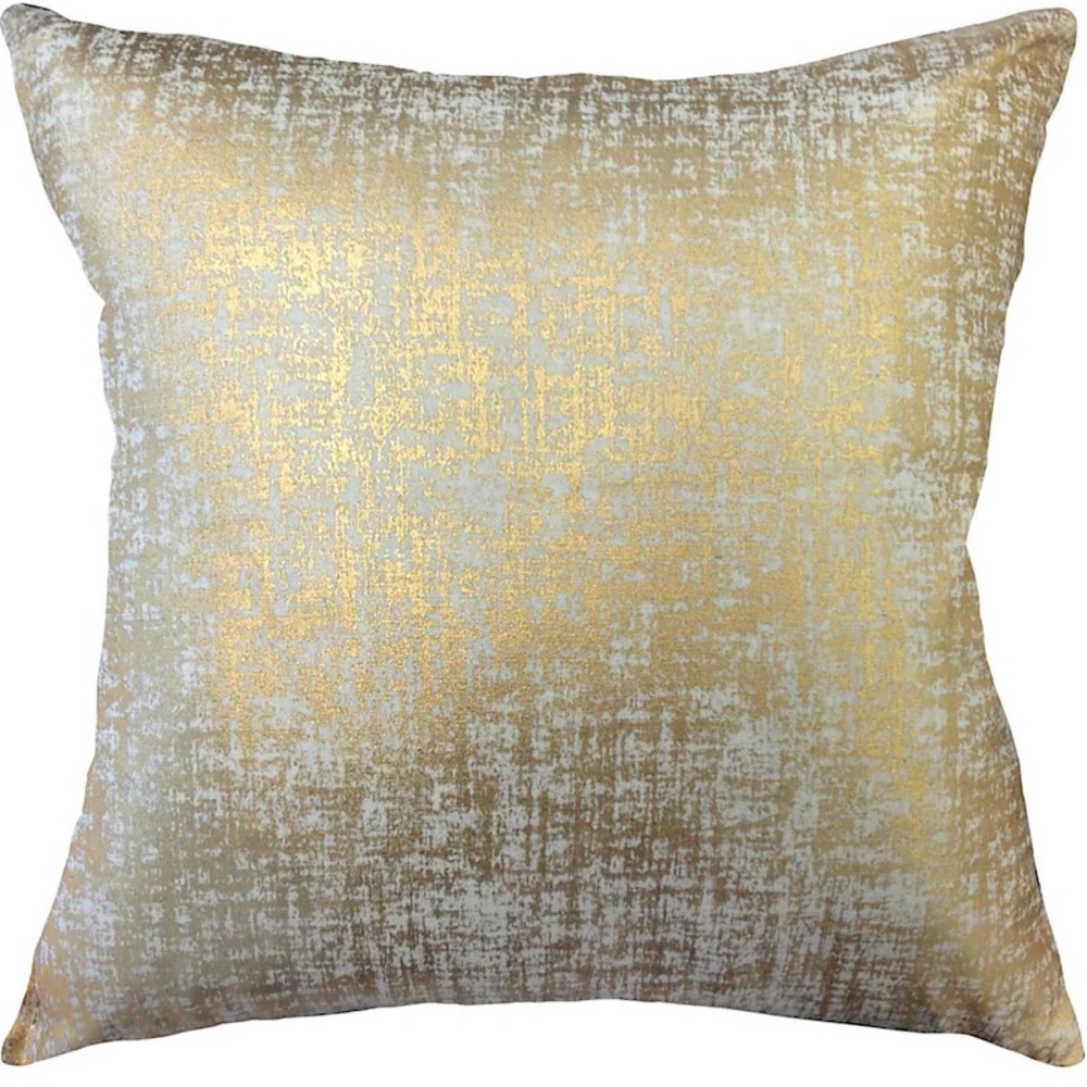 NWOT Bouclair Gold Foil Decorative Pillow